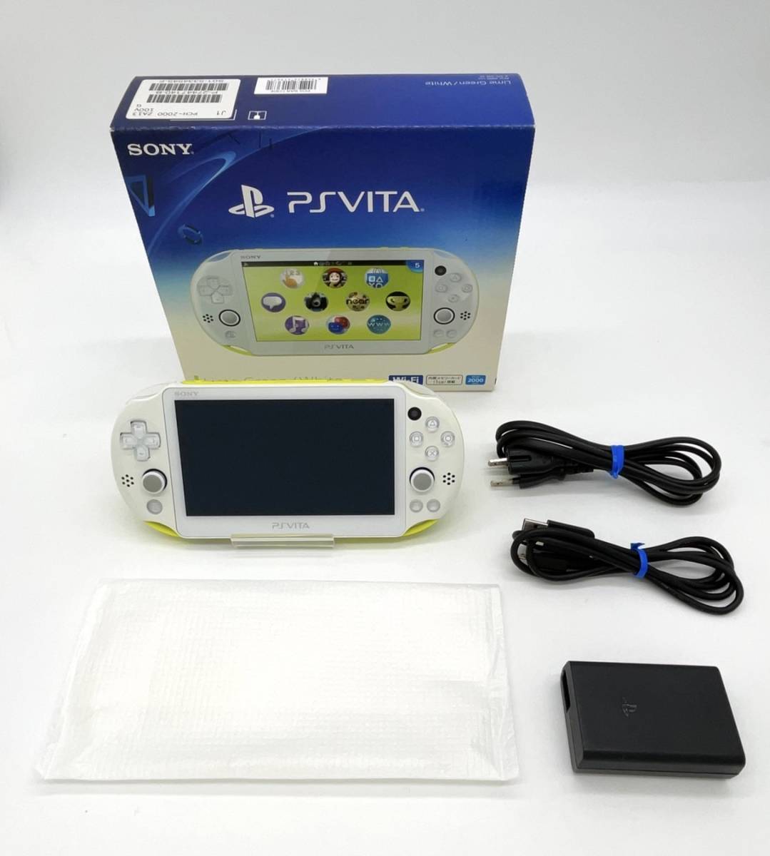 PlayStation Vita Wi-Fiモデル ライムグリーン/ホワイト (PCH-2000ZA13)　【極美品】