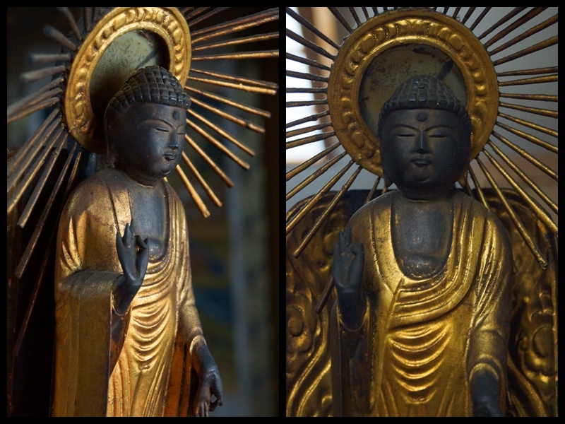 如来 仏像 金箔仕上げ 中国美術 仏教美術 珍品-
