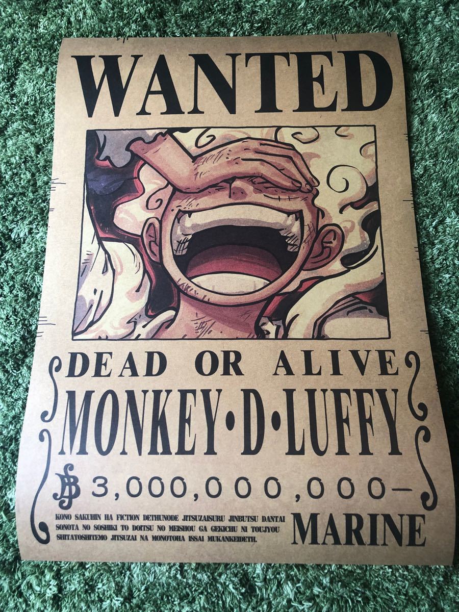 ONE PIECE 手配書 モンキー・D・ルフィ モデル ニカ 30億ver ONE PIECE 手配書 モンキー・D・ルフィ モデル ニカ 30億ver