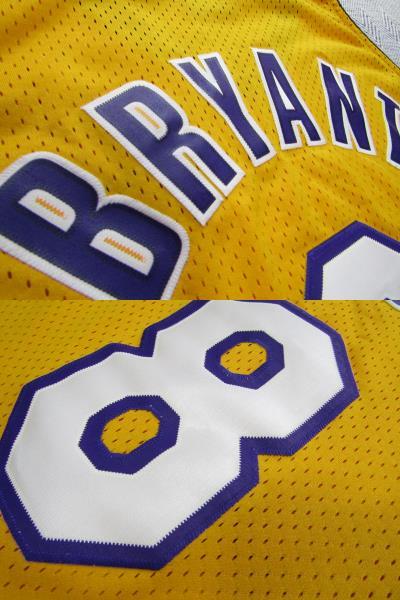 美品 NBA コービー・ブライアント LAKERS ロサンゼルス・レイカーズ NIKE製 ナイキ ユニフォーム ジャージ バスケ ゲームシャツ 刺繍の画像6