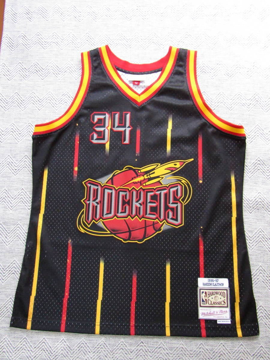 美品 アキーム・オラジュワン SWINGMAN Mitchell&Ness ミッチェルアンドネス ヒューストンロケッツ スウィングマン ユニフォーム シャツ_画像1