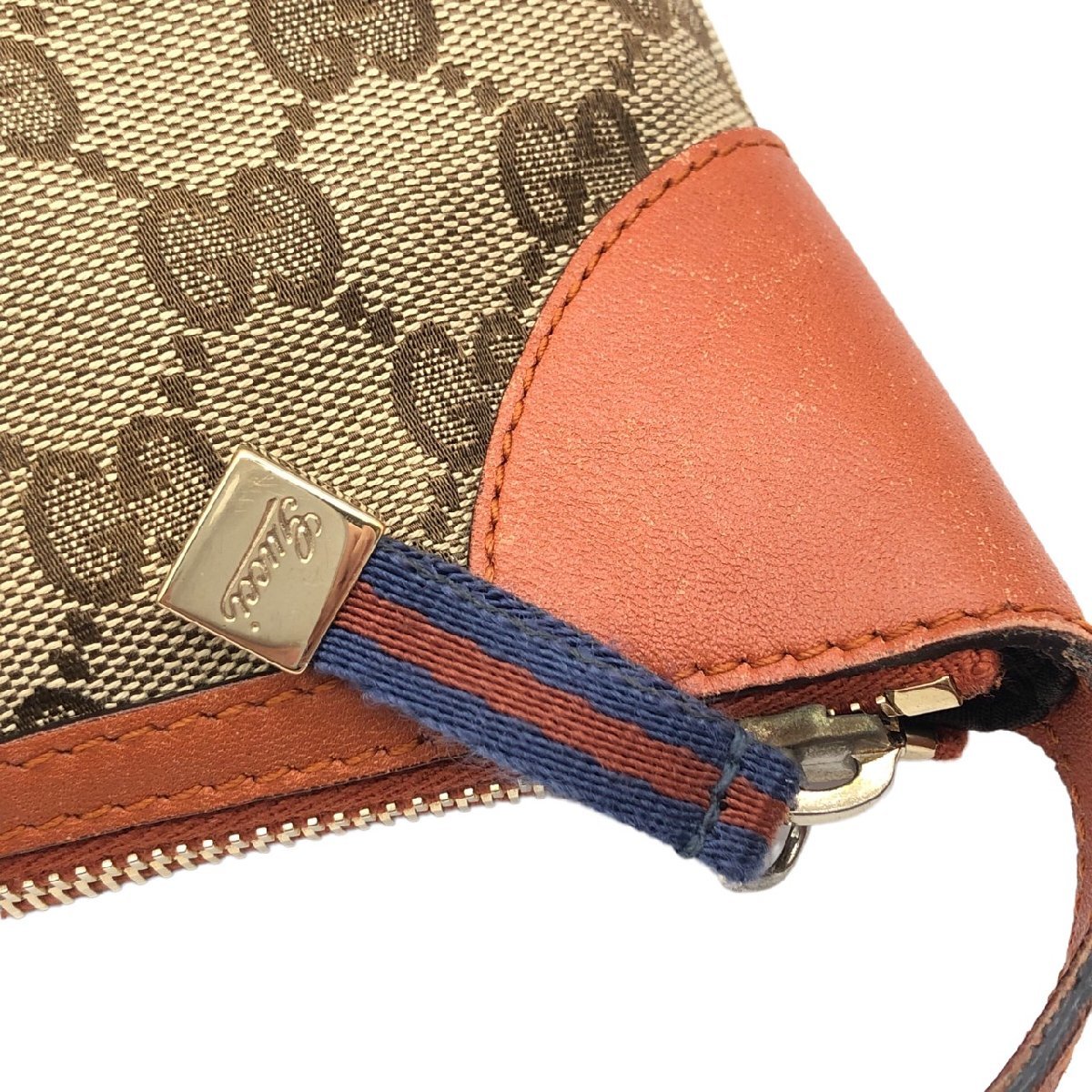 美品 GUCCI グッチ 224093 002058 ロゴ GG キャンバス レザー ミニ