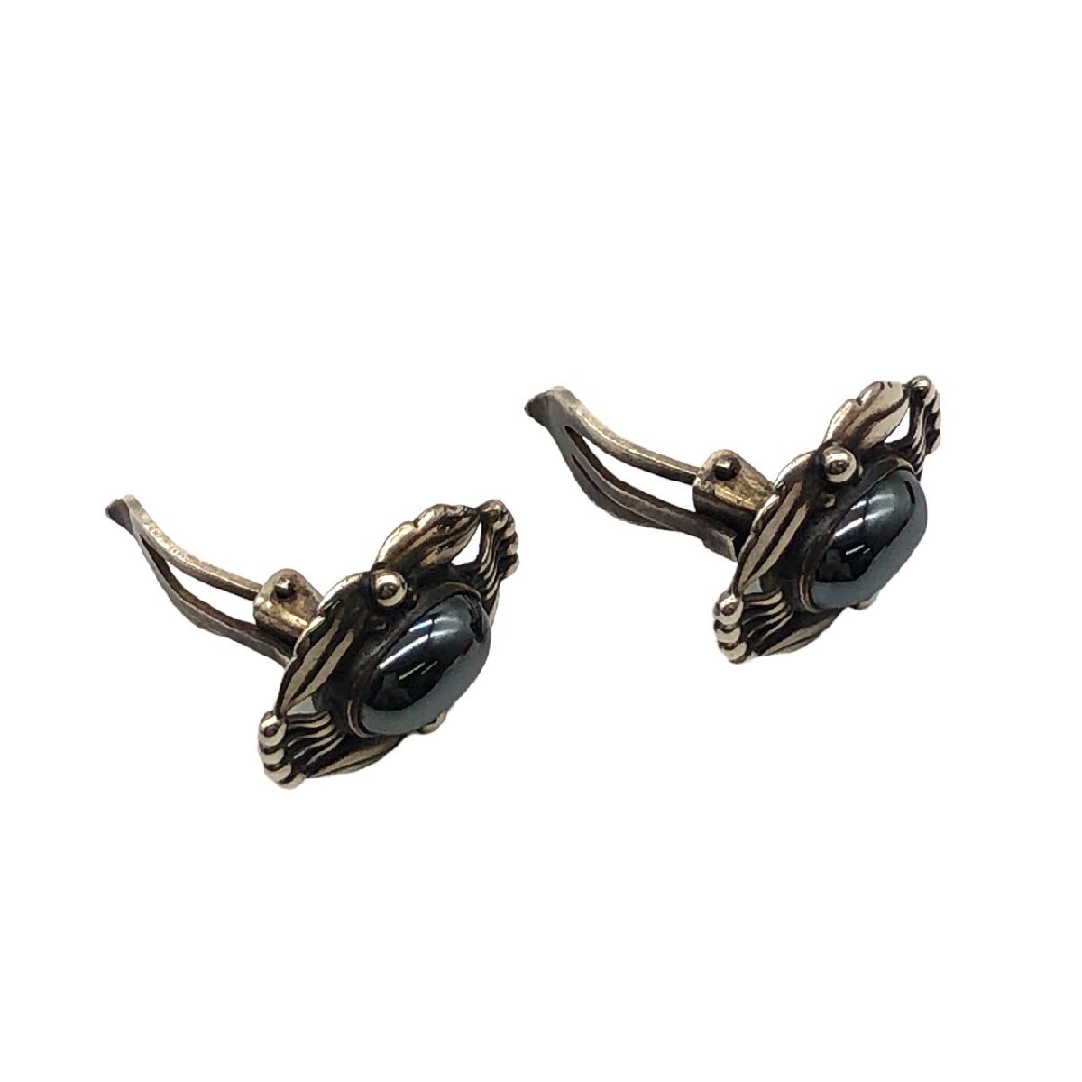 GEORG JENSEN ジョージジェンセン イヤリング ヘマタイト ヘリテージ