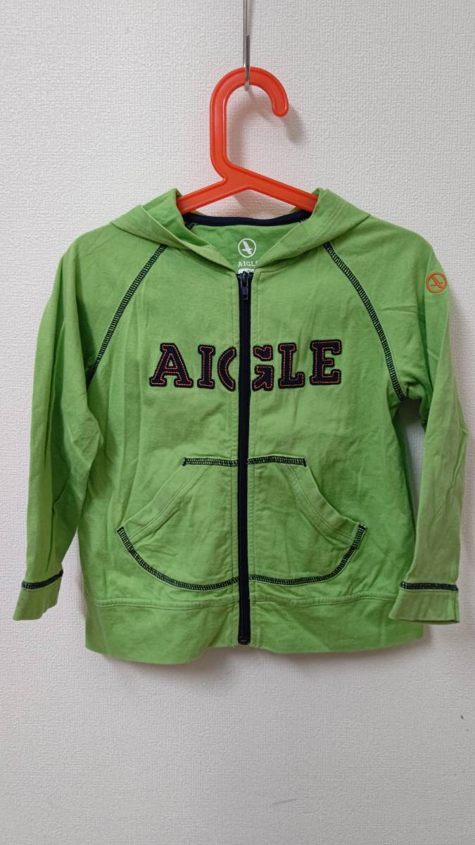 キッズ　AIGLE 薄手パーカー　100 ジップアップパーカー スウェットパーカー ジップアップパーカー