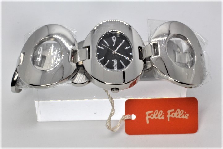 [Folli Follie]WF5T035 QUARTZ clock quotient company warehouse .. discovery goods unused clock battery replaced 