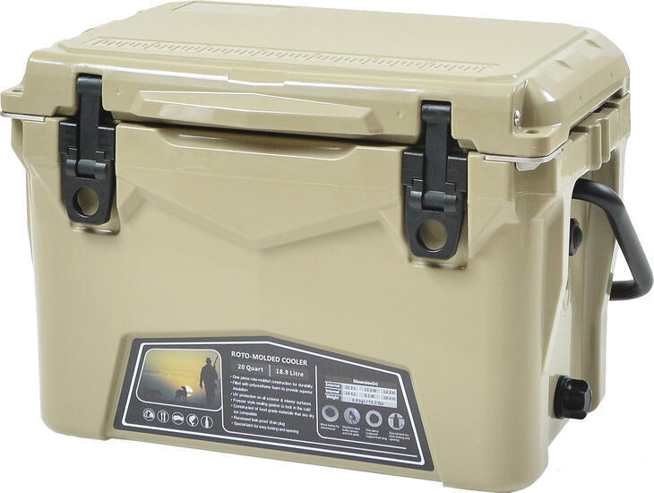 レビュー高評価の商品 【5年保証/驚きの保冷力!】★ICE 20QT(容量:18.9L)★アウトドアでの必需品♪ coolers(アイスエイジ)クーラーボックス/タン AGE 30L未満