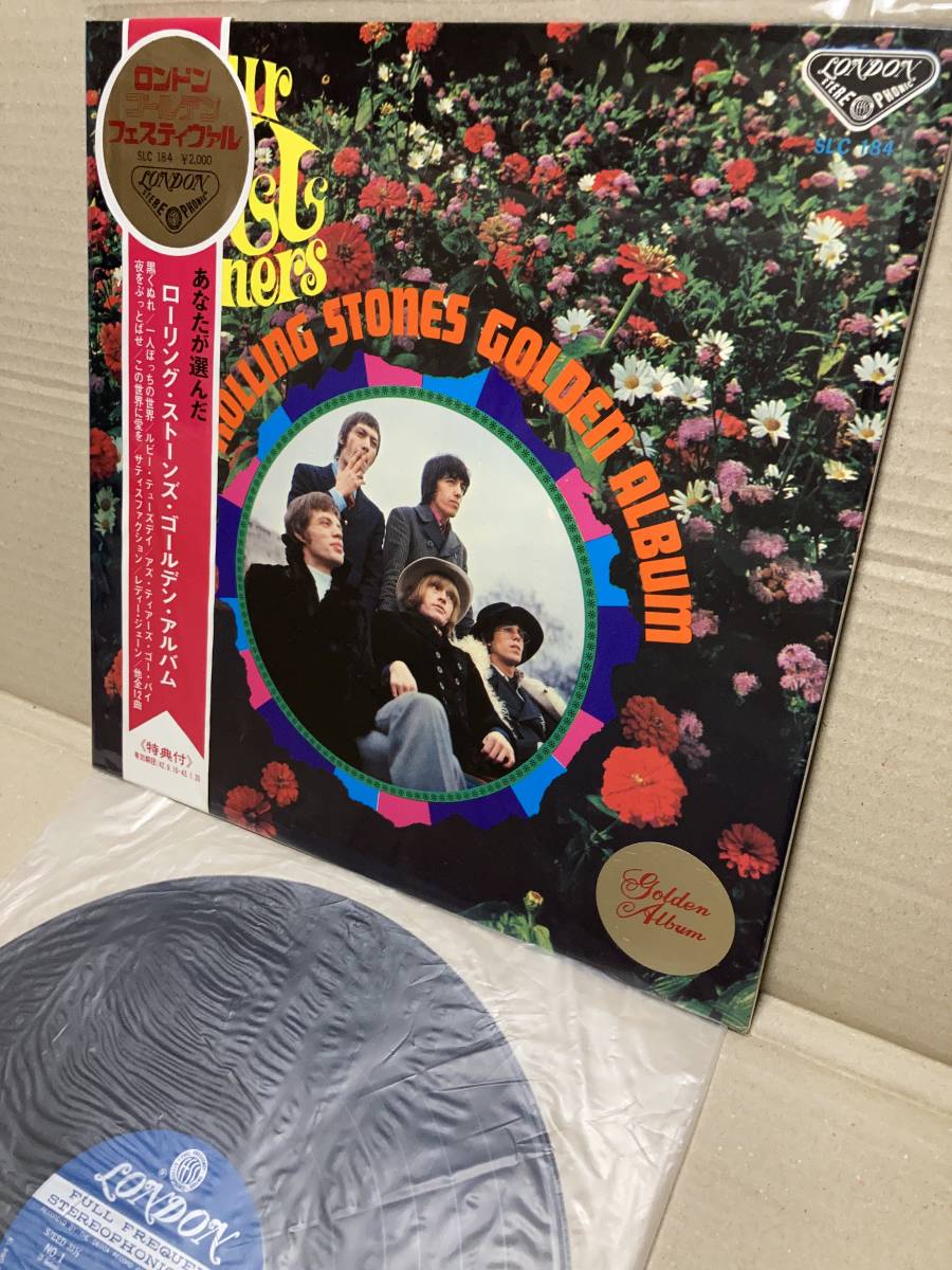 w/ RARE OBI！帯付LP！ローリング・ストーンズ THE ROLLING STONES GOLDEN ALBUM = Your Poll Winners KING SLC-184 丸帯 JAPAN 1ST PRESS_画像1