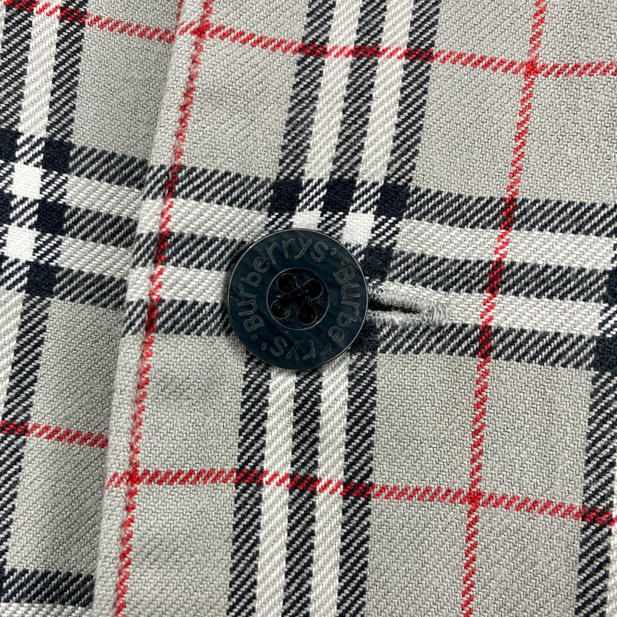 Burberry ノバチェックシャツ グレー 胸元ロゴチェックシャツ