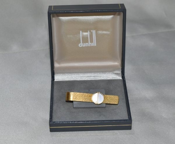 ★ダンヒル★DUNHILL★金色にDロゴのネクタイピン①_画像1