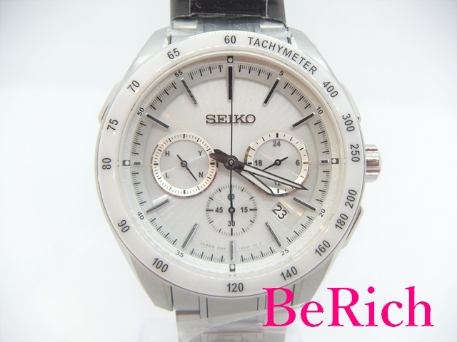 美品 セイコー SEIKO ブライツ メンズ 腕時計 SAGA169 8B82-0AP0 クロノグラフ デイト ソーラー 電波 【中古】【送料無料】 sb704