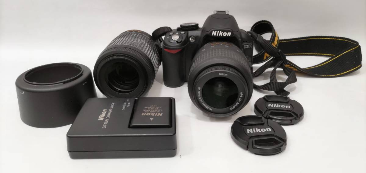 4255】Nikon ニコン D3100 デジタル一眼レフカメラ 充電器 レンズ