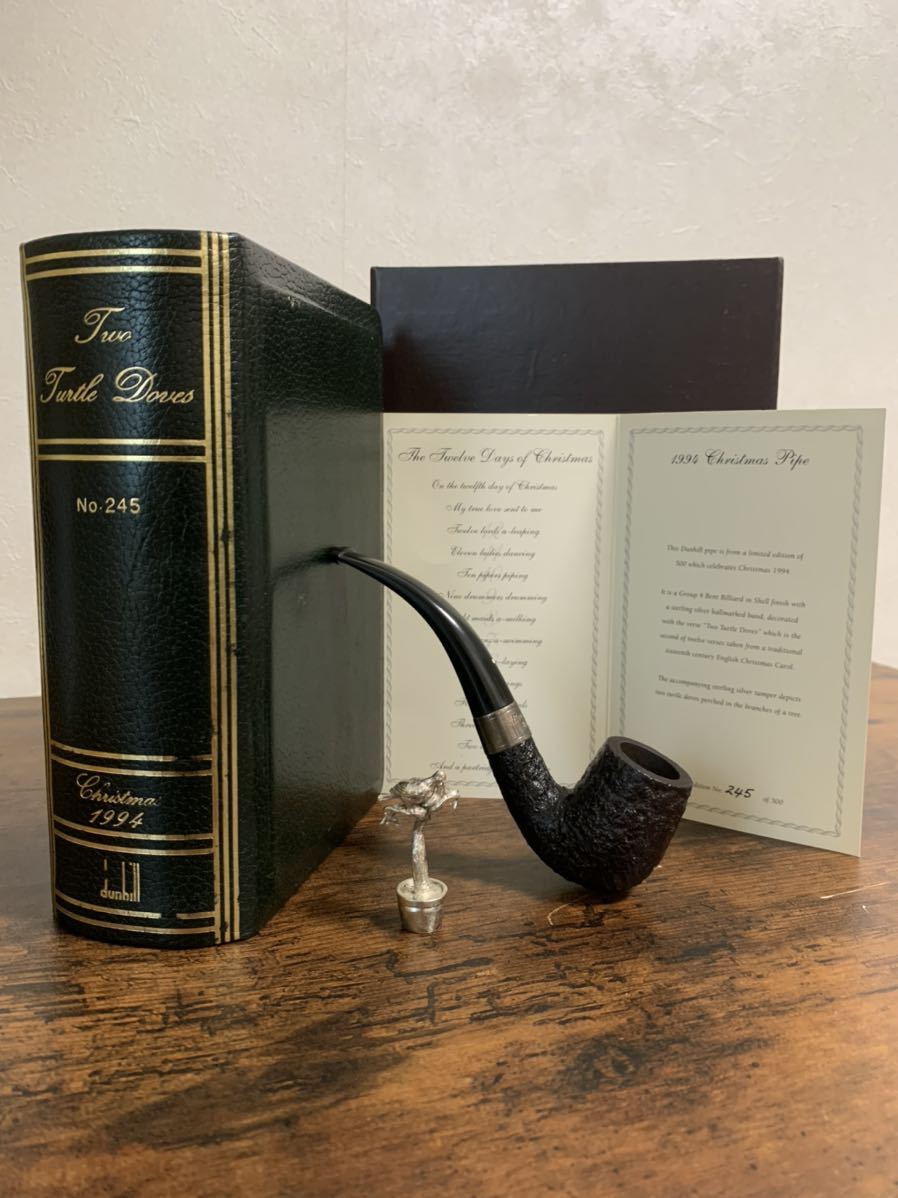 Dunhill Christmas Pipe 1994 Two Turtle Doves 245/500ダンヒル パイプ 限定品 喫煙具 葉巻 高級品 タンパー 箱入り ナンバリング 超希少_画像1