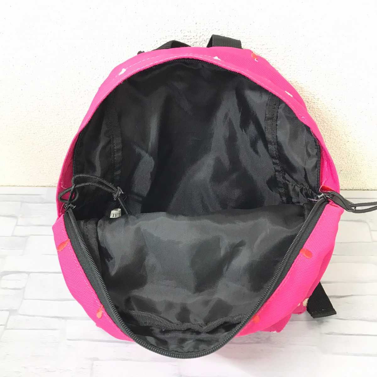CD503dL《MEI メイ》子供用 キッズ リュックサック デイパック ピンク しずく柄 刺繍 カワイイ アウトドア 遠足 通園 女の子 バッグの画像4