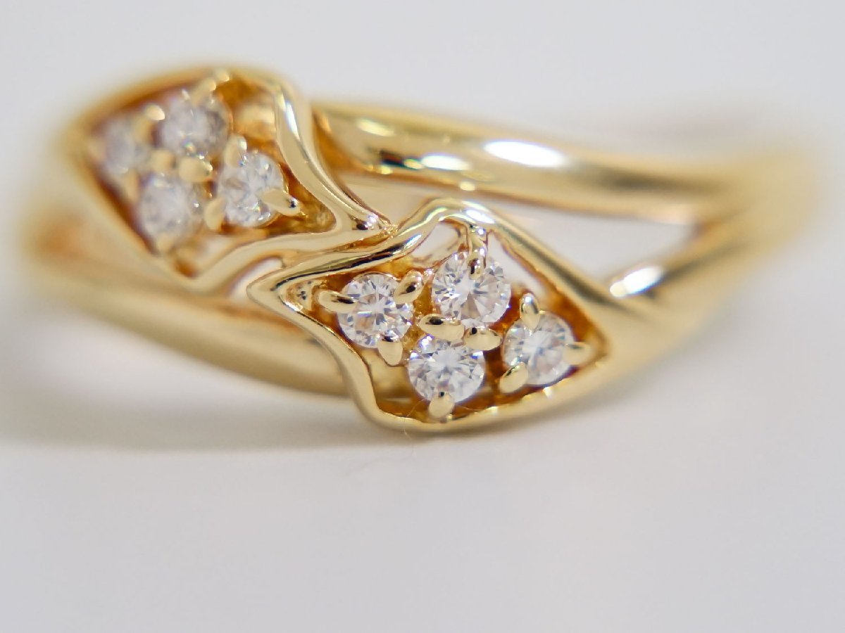 本物 ポーラ POLA ダイヤモンド 0.16ct 750 YG リング 指輪 12.5号