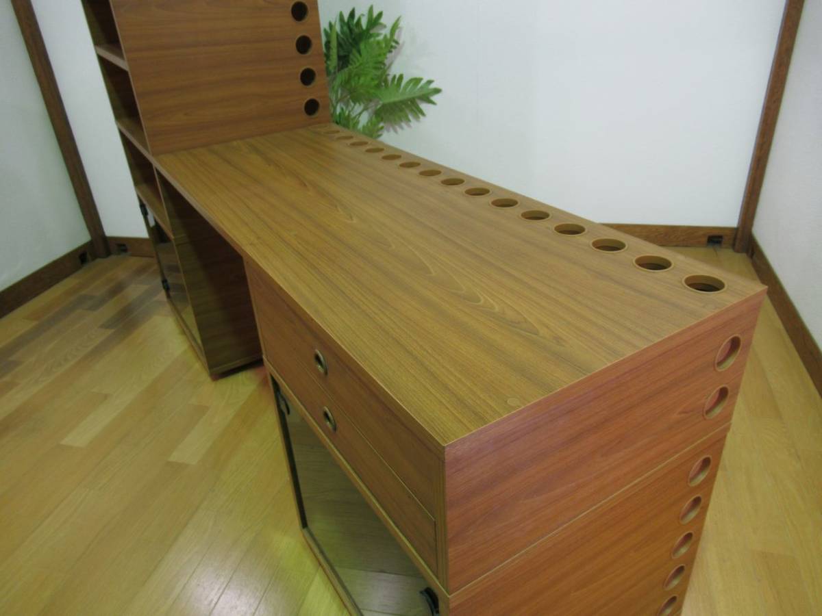 YAMAHA ヤマハ製 マリオベリーニ デスク オーディオボード ラック リビングボード オフィス スタジオ キャビネット Designer Mario Bellini_画像8