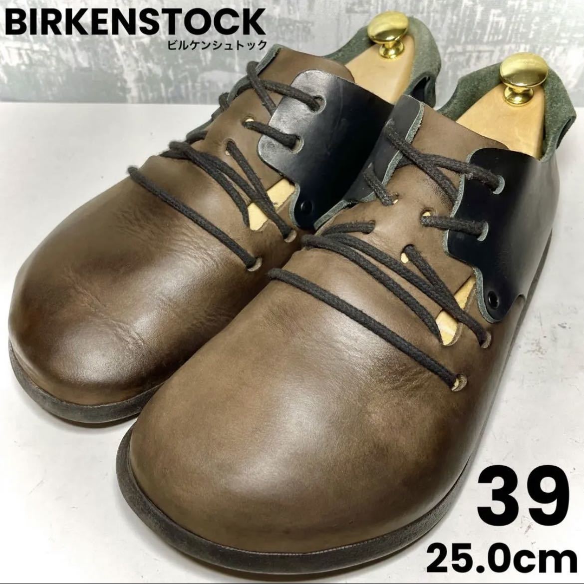 【MONTANA！】BIRKENSTOCK ビルケンシュトック モンタナ 39 25.0cm ダークブラウン ブラック コンビカラー ドイツ Germany ハバナ レザー_画像1