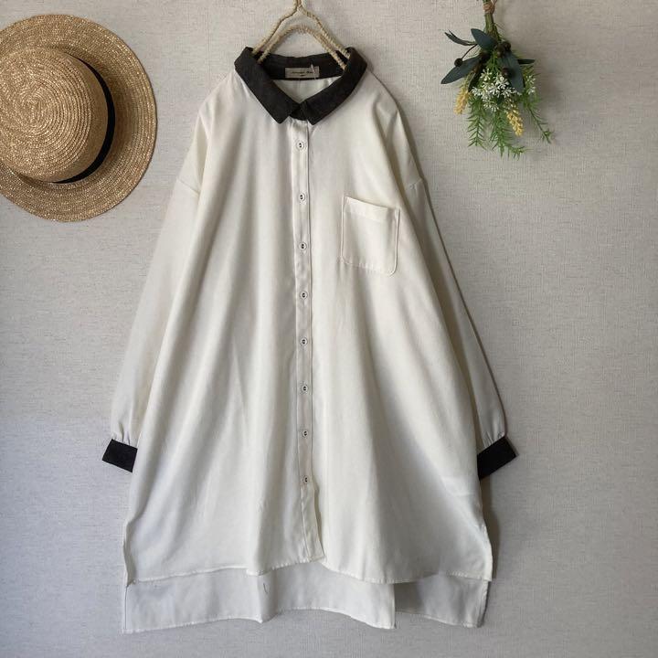 新品 サマンサモスモス sm2 人気定番 クレリックシャツ チュニック