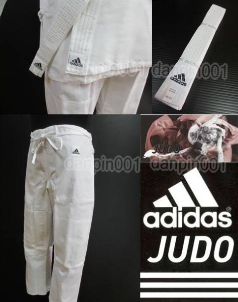 140cm 1 номер adidas правильный урок для дзюдо надеты J250J белый с лентой верх и низ в комплекте новый товар 