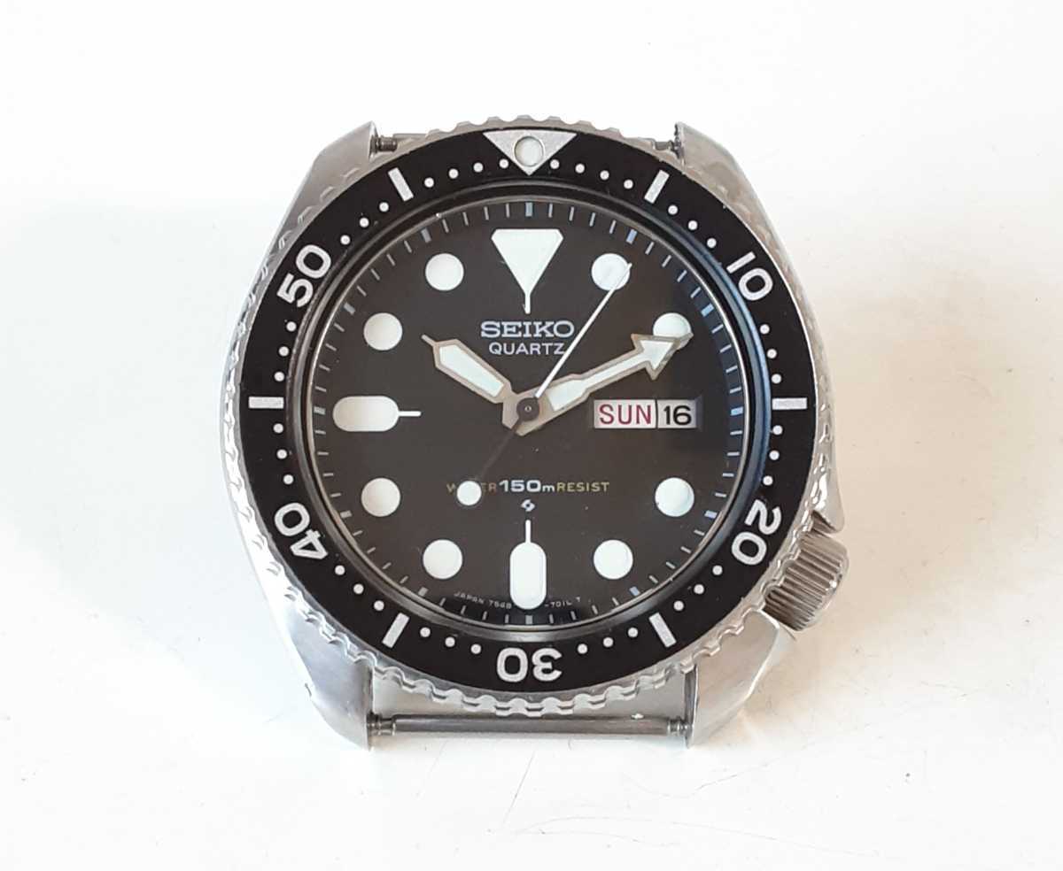 SEIKO QUARTZ DIVER 150m 7548-7000 セイコー ダイバー 黒文字盤
