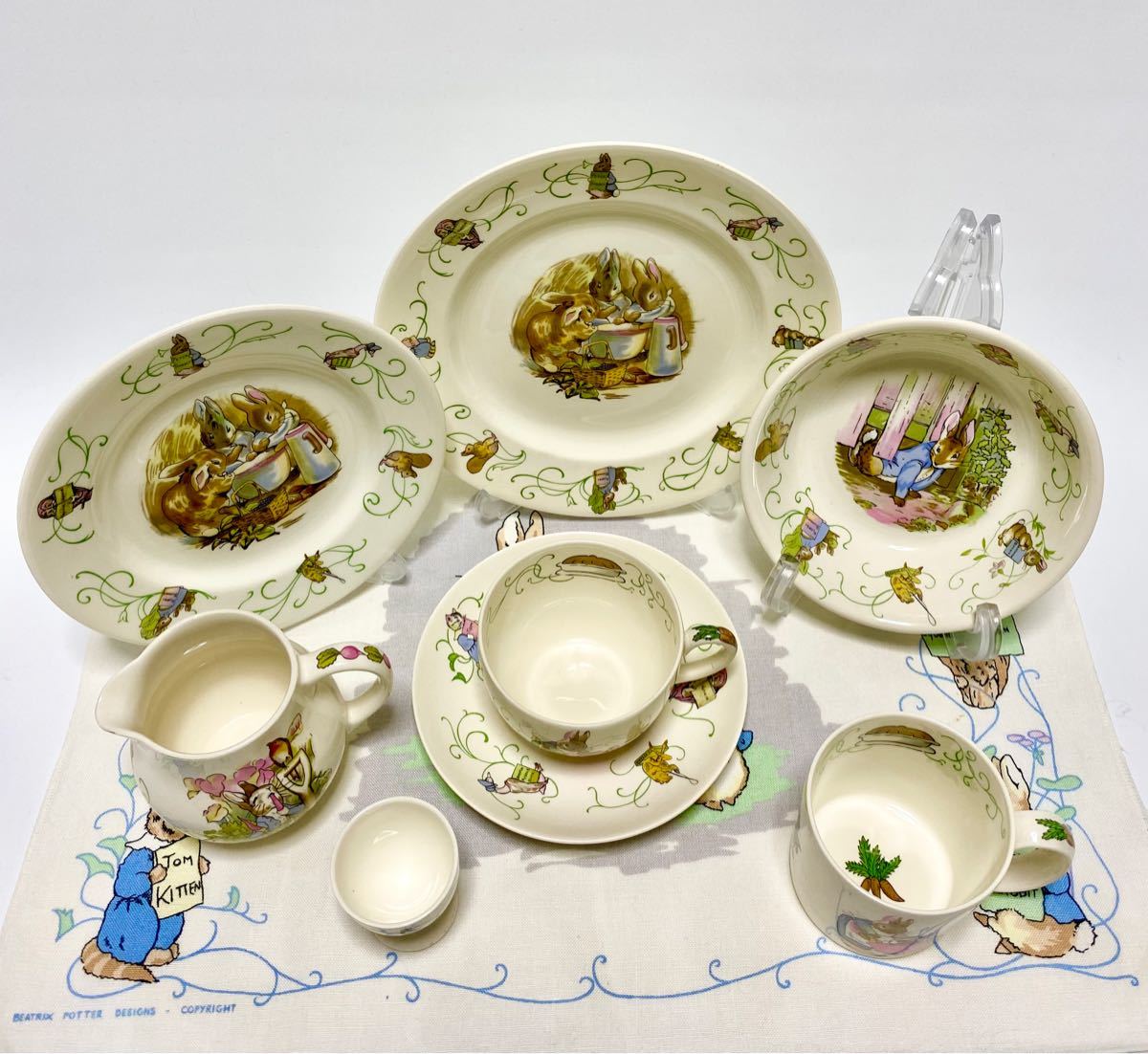 SALE☆レア☆リーフレット付き☆WEDGWOOD☆グリーンライン☆ラインなし☆9点セット