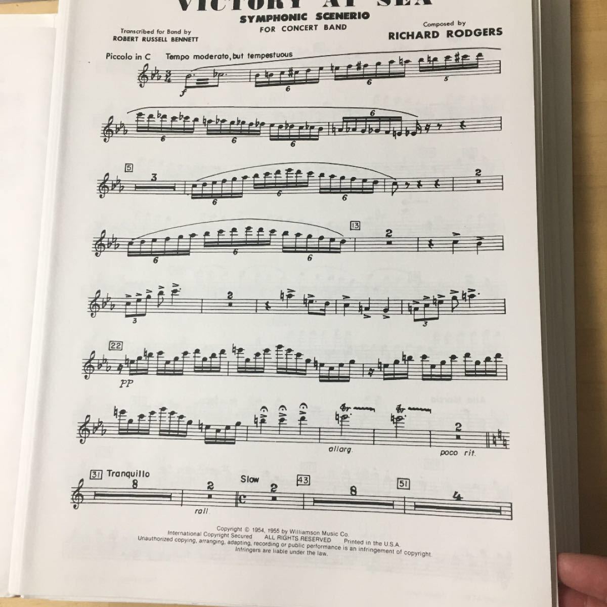 吹奏楽　スコア　VICTORY AT SEA ピアノコンダクタースコア