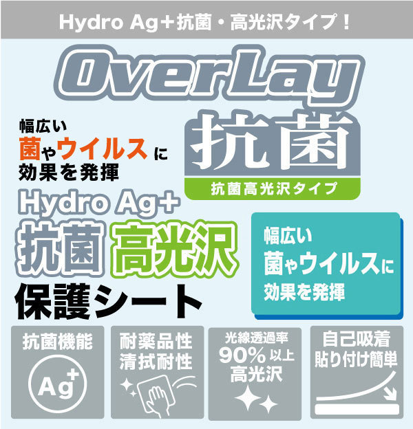 PlayStation Vita PCH-1000 保護 フィルム OverLay 抗菌 Brilliant for プレイステーション ヴィータ Hydro Ag+ 抗菌 抗ウイルス 高光沢_画像2