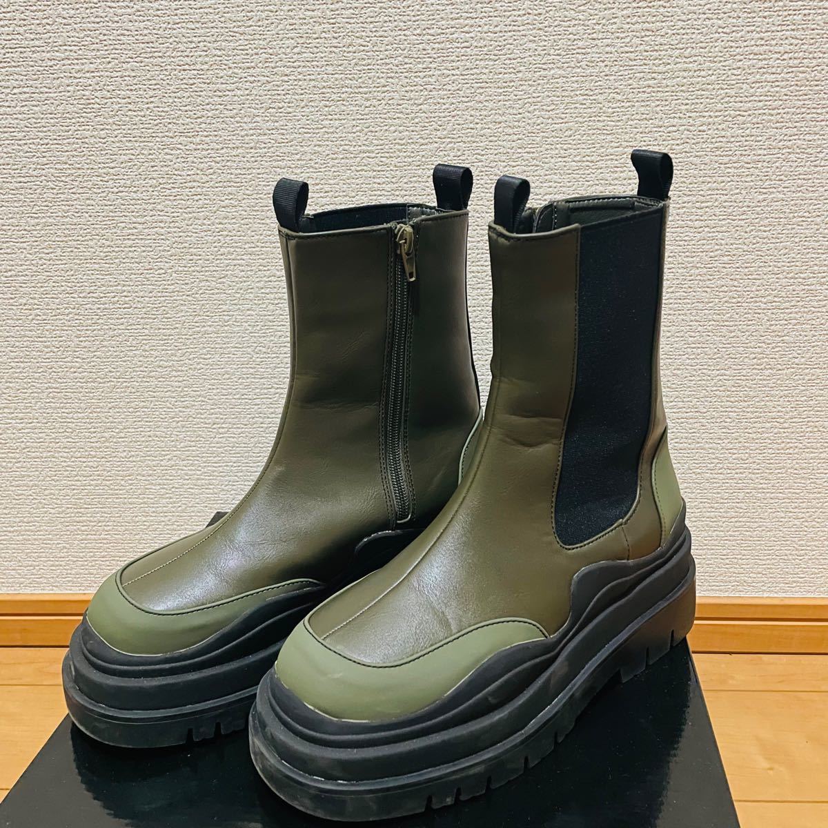 CONTRAST COLOR SOLE BOOTSコントラストカラーソールブーツ｜PayPayフリマ