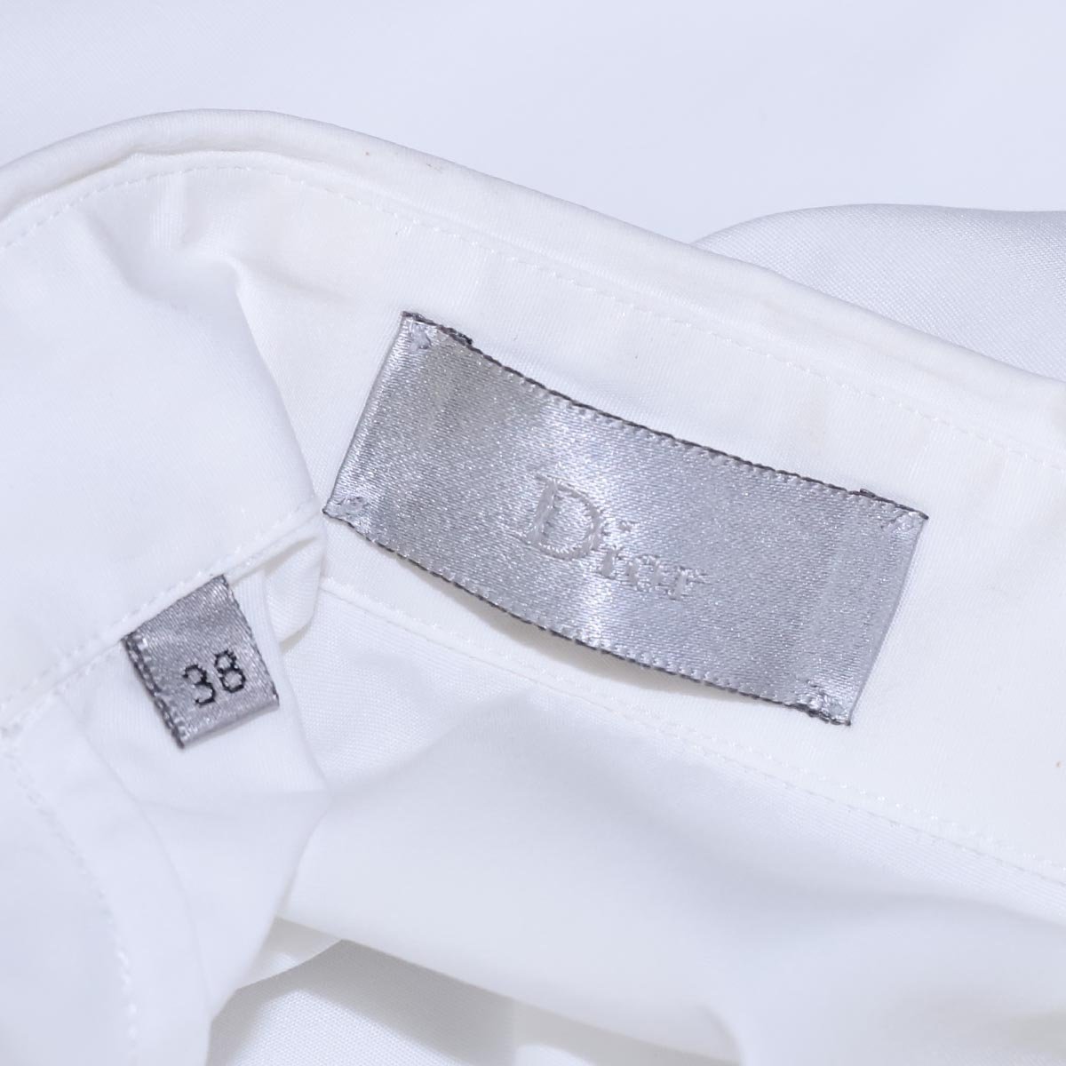  genuine article finest quality goods Dior Homme . record Thai knee color BEE embroidery dress shirt men's 38 white long sleeve tops domestic regular goods Dior HOMME