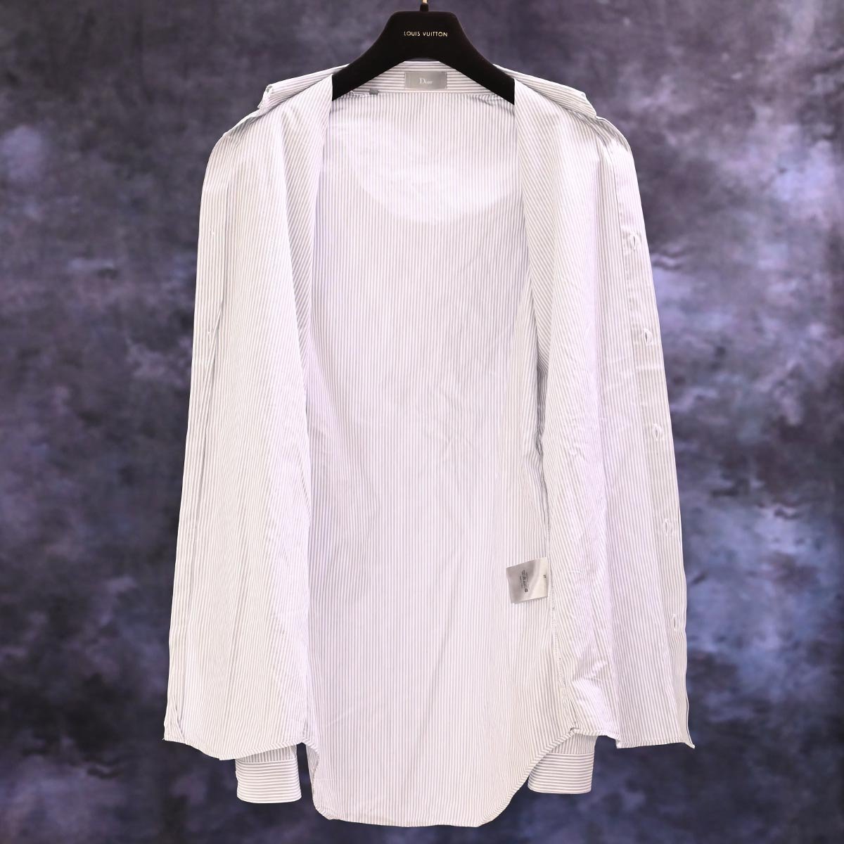 希少 Dior HOMME イタリア製 上質 長袖ドレスシャツ 無地 37 fkip