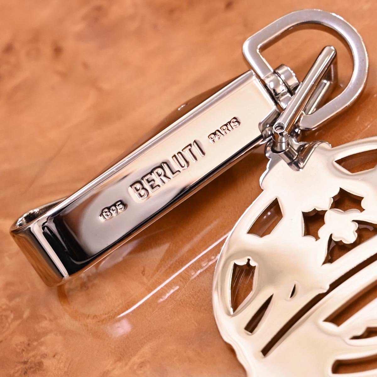  genuine article finest quality goods Berluti complete sale 2020SS limitation sklito stamp silver metallic ru key ring key holder bag charm Berluti