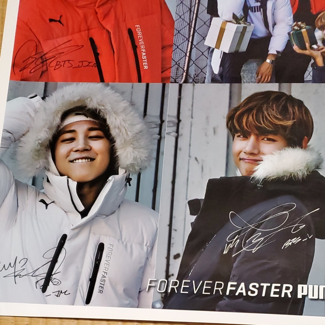 BTS レア PUMA 非売品 ノベルティ 両面 公式ポスター 印刷サイン BTS レア PUMA 非売品 ノベルティ 両面 公式ポスター 印刷サイン