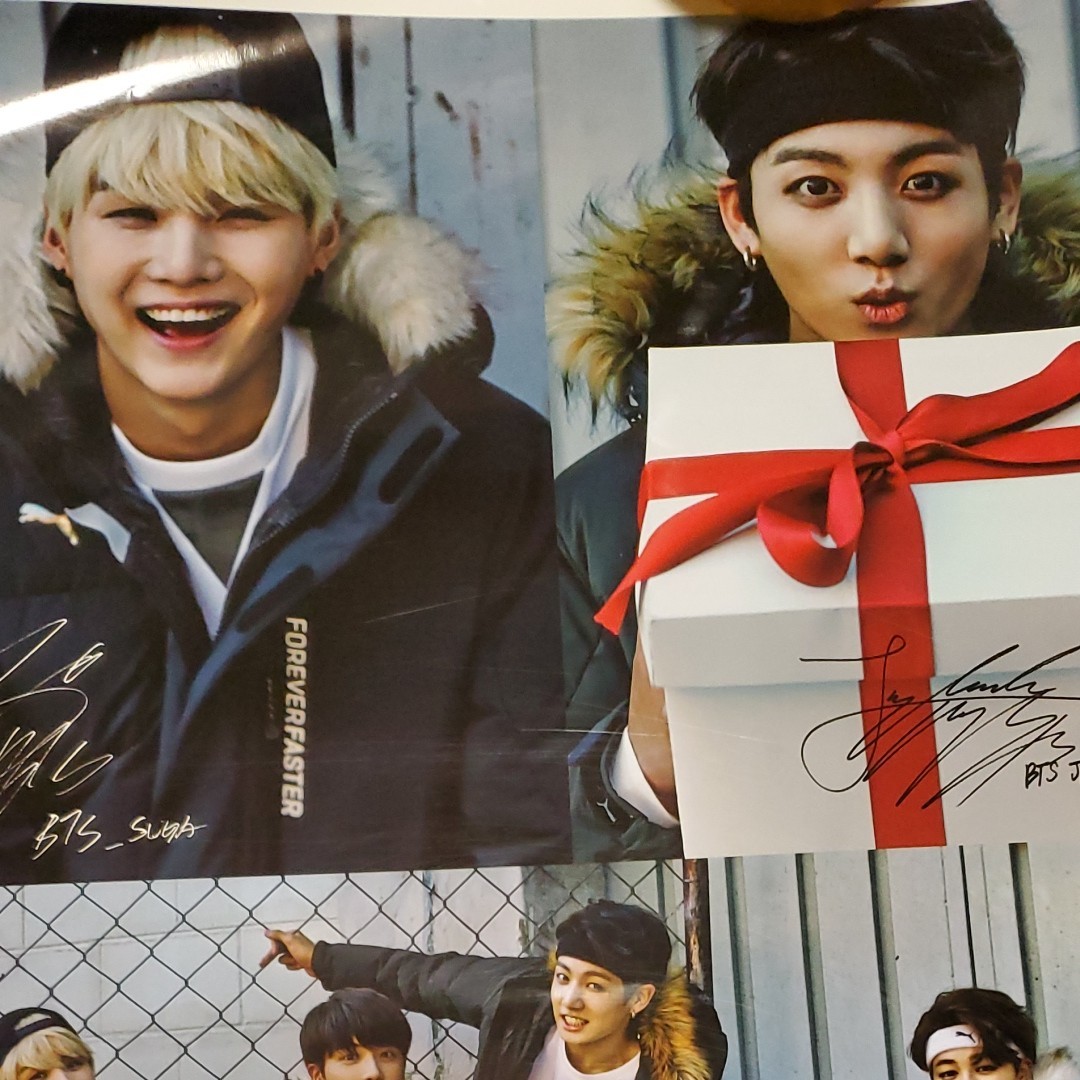 BTS レア PUMA 非売品 ノベルティ 両面 公式ポスター 印刷サイン BTS レア PUMA 非売品 ノベルティ 両面 公式ポスター 印刷サイン