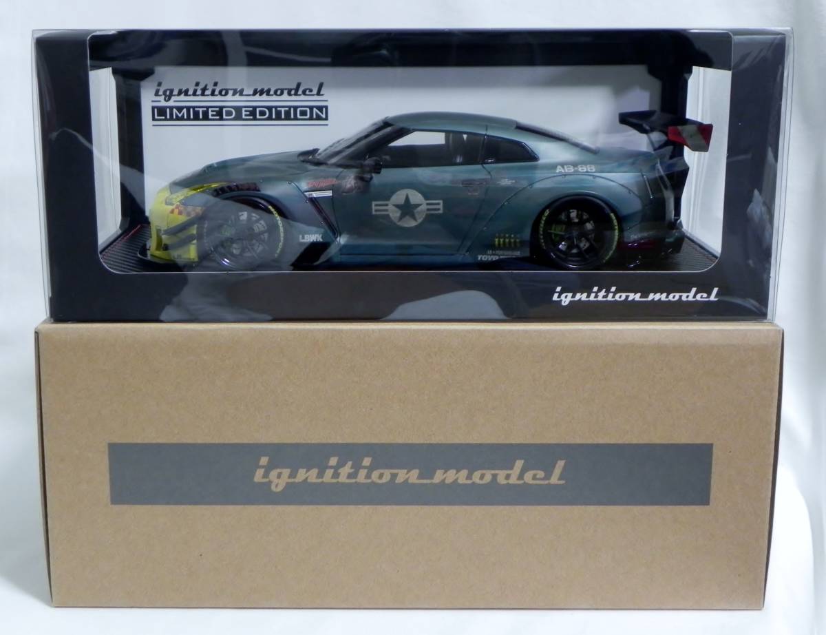 IG 2346 1/18 LB-WORKS Nissan GT-R R35 type 2 Matte Green WEB限定 イグニッションモデル リバティーウォーク