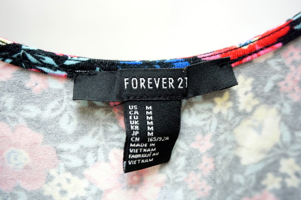 ●フォーエバー21 FOREVER21 花柄ミニスカワンピースM●J_画像3