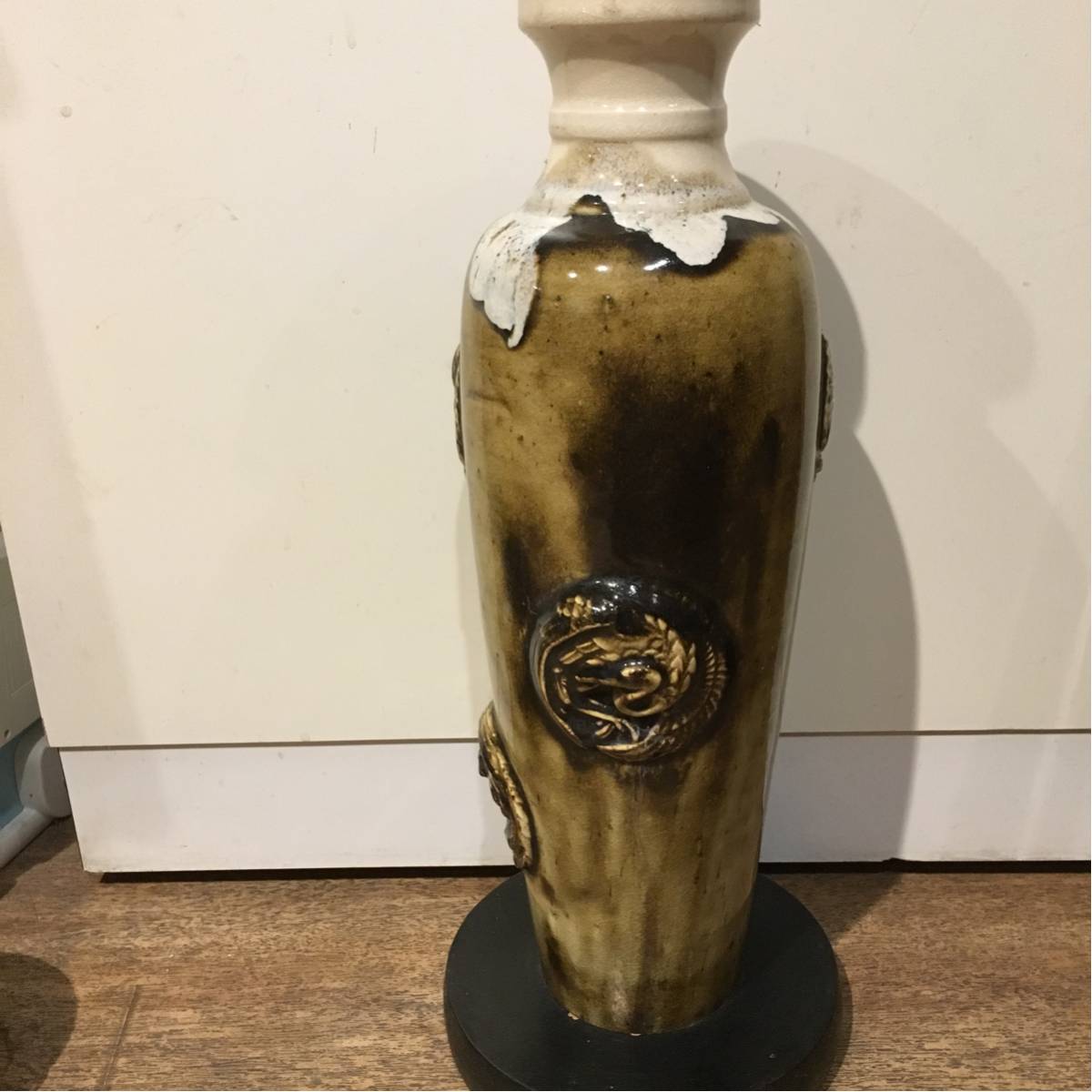 薩摩 古い 焼物 花瓶 花器 アンティーク 時代物