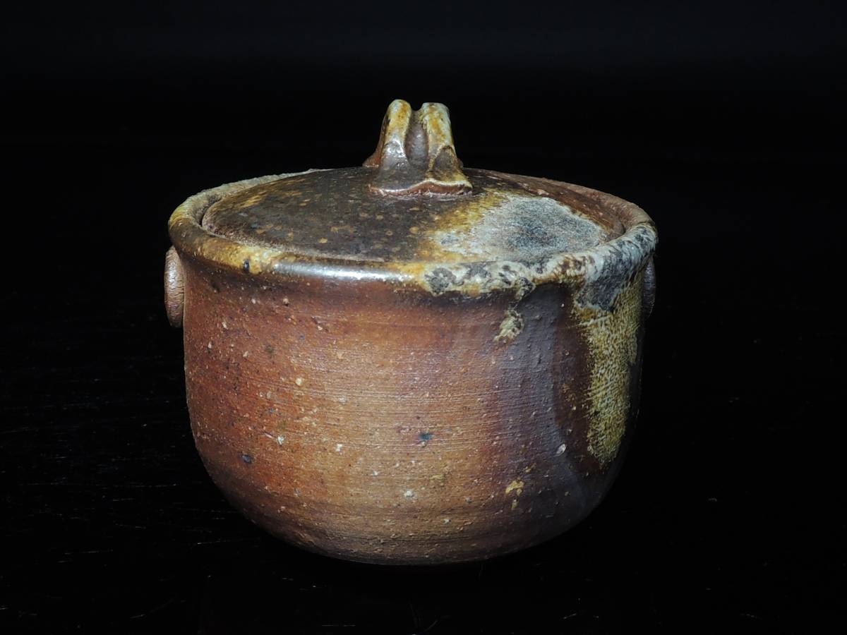 * Bizen .*. mountain kiln *. tea utensils .*. bin * green tea .4 customer * hot water cold *.* also box *. tea utensils * in be ceramic art *aa047