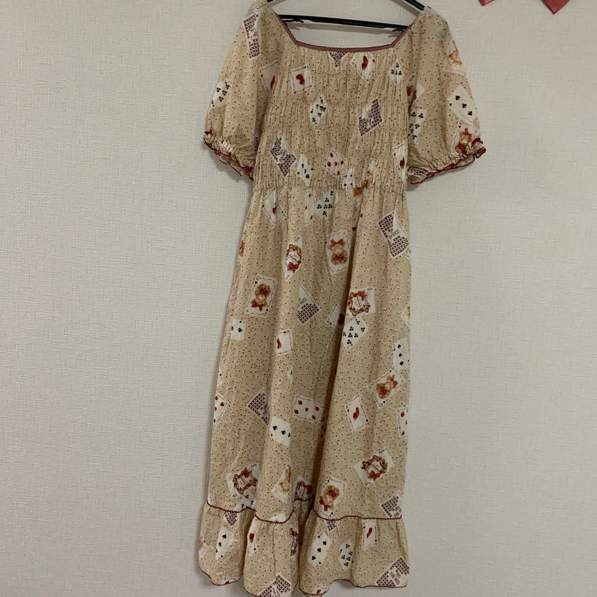 ☆ PINKHOUSEの可愛いくまさんと苺のプリントのワンピース