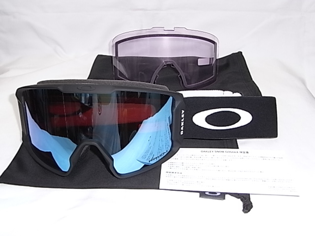 捨て値赤字処分送料込み超特価!!Japan正規品新品23 OAKLEY LINE MINER L/Matte Black/Prizm Sapphire & Prizm Clear/ラインマイナー Lの画像1