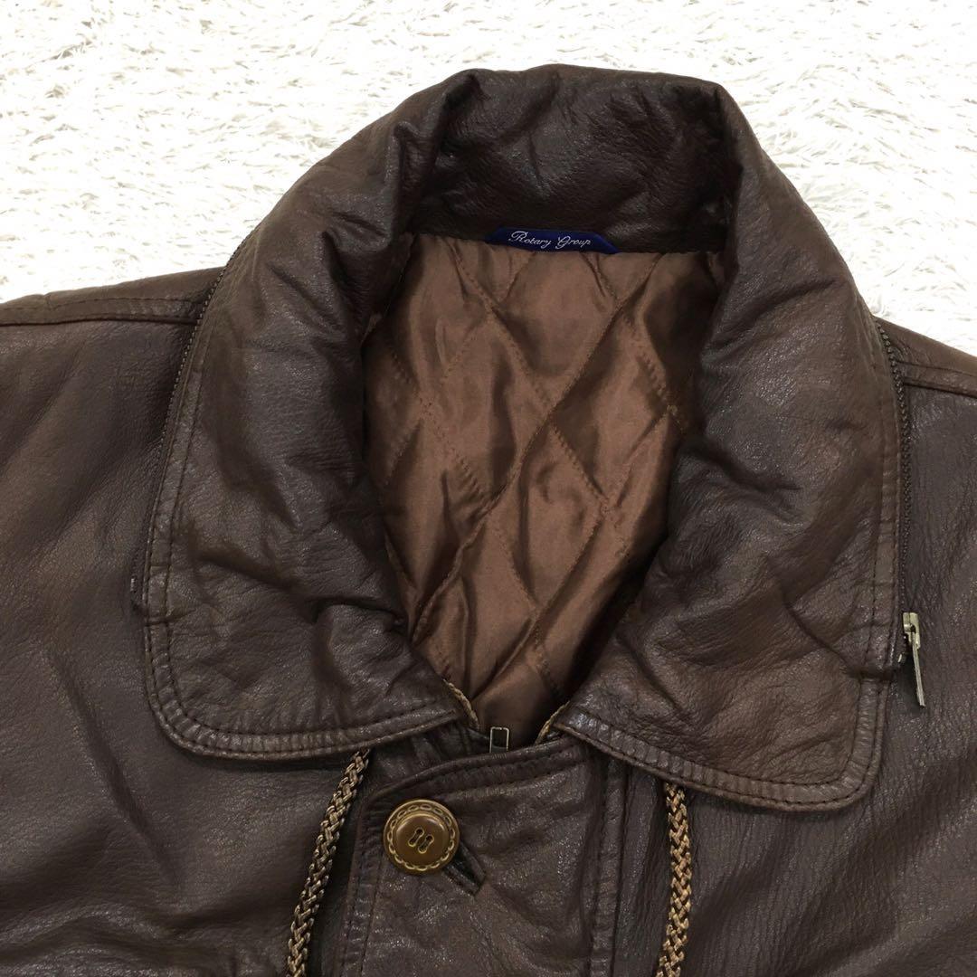ヒート 美品 ロータリーグループ レザージャケット シングルライダース