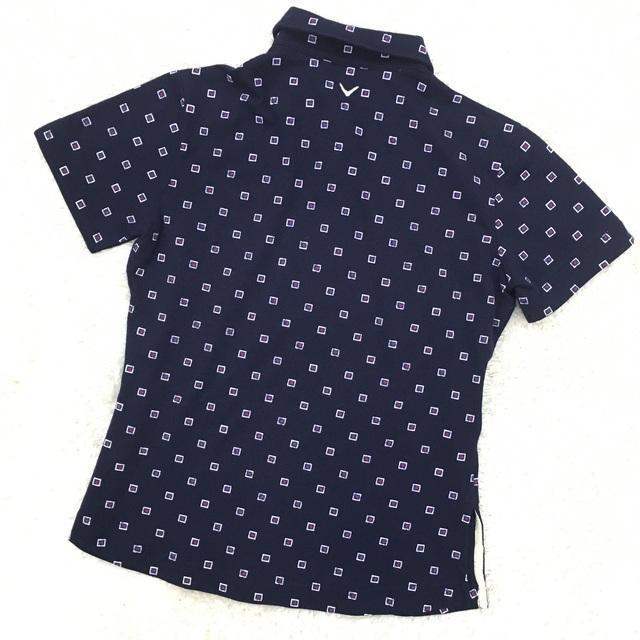 Callaway Callaway Golf одежда спорт одежда рубашка-поло рисунок рубашка короткий рукав вышивка Logo женский размер L темно-синий цвет 