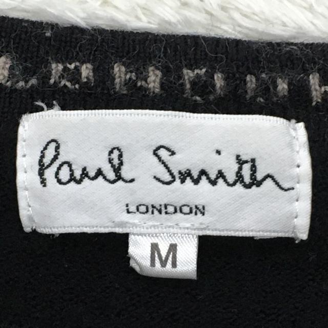 Paul Smith LONDON ポールスミス ロンドン ウール ニットセーター プルオーバー 丸首 長袖 レディース サイズM 黒_画像7