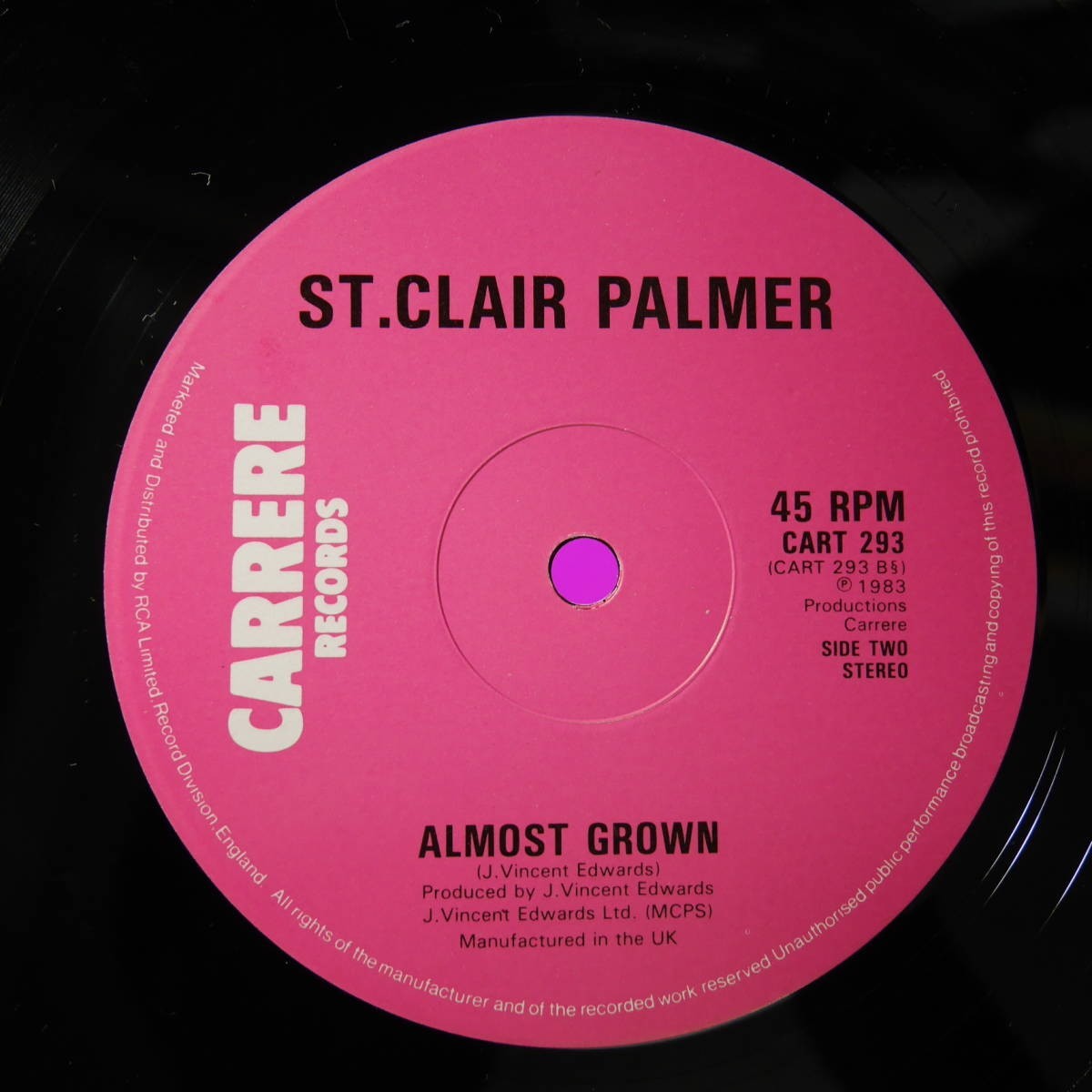 アナログ ● 輸入盤 ～ St. Clair Palmer Growing Up Too Young ～ Carrere CART 293の画像2