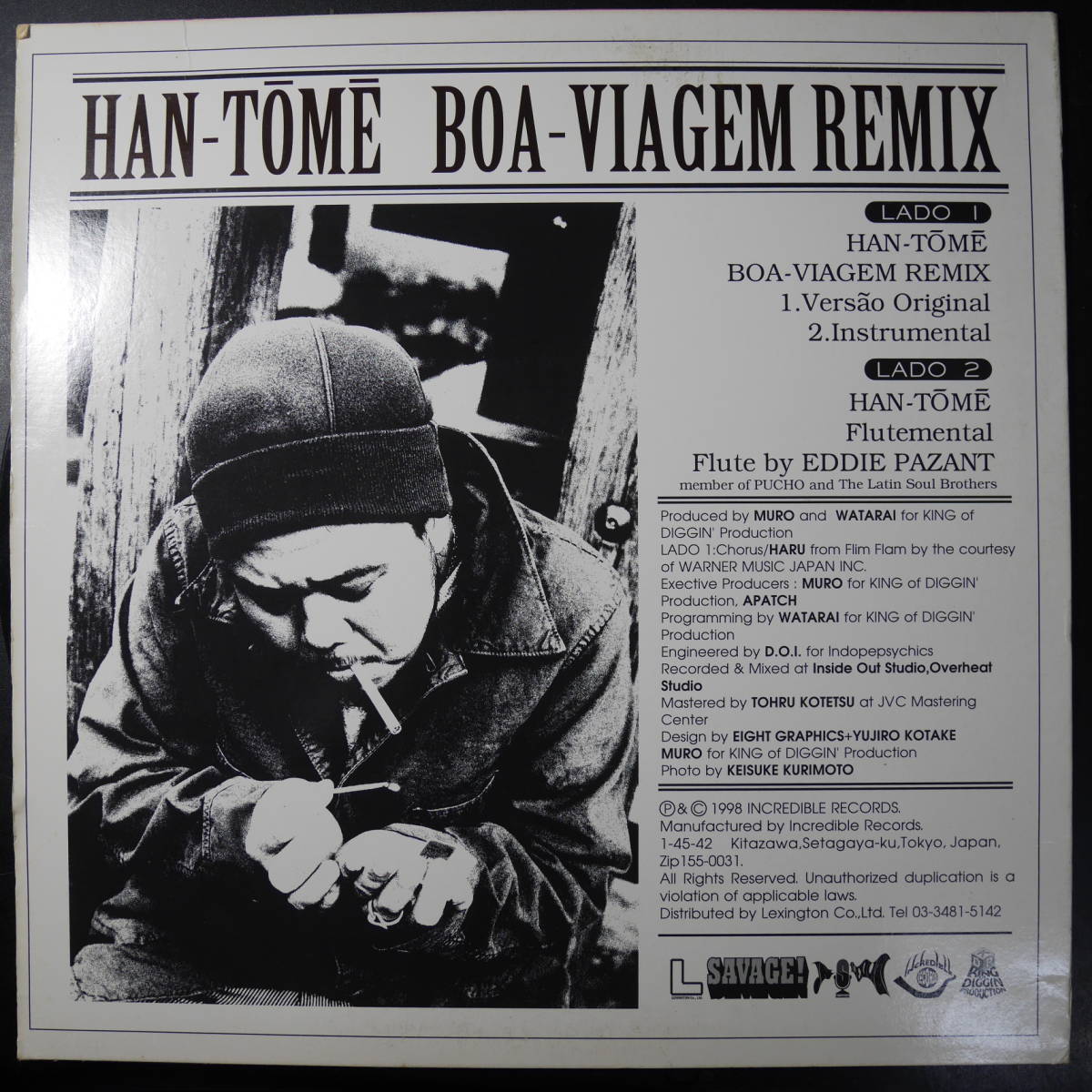 アナログ ● Muro Han-Tm (Boa-Viagem Remix) レーベル:Incredible Records KODP-98001_画像2