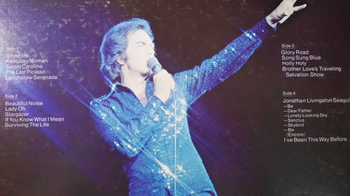 アナログ ●NEIL DIAMOND / LOVE AT THE GREEK RECORDED LIVE AT THE GREEK THEATRE ～ (JPN) 40AP－350～1_画像3