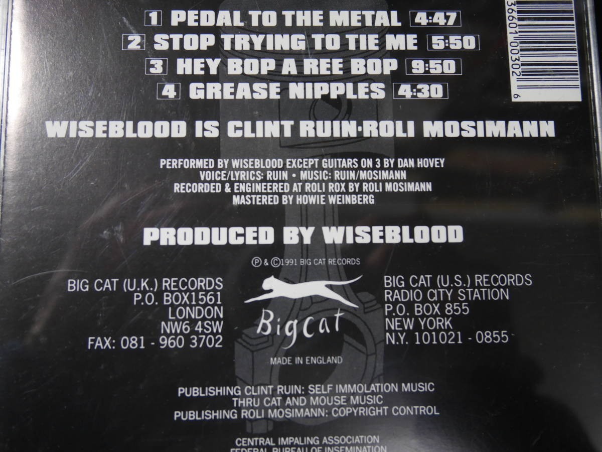 CD ◎ 輸入盤 ～ Wiseblood P T T M ～ レーベル: Big Cat ABBCD30X_画像2