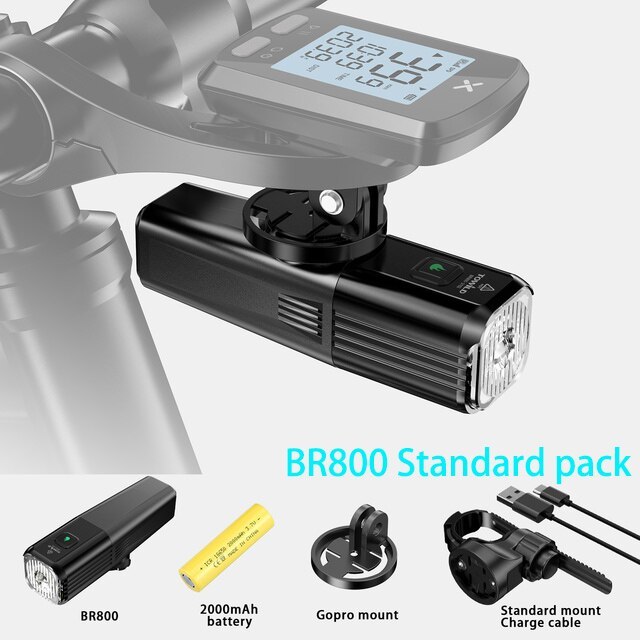 新商品 自転車ライトフロントランプ USB充電式 LED 1200LM 4400mahの自転車のライト 防水ヘッドライト 自転車アクセサリー_画像8