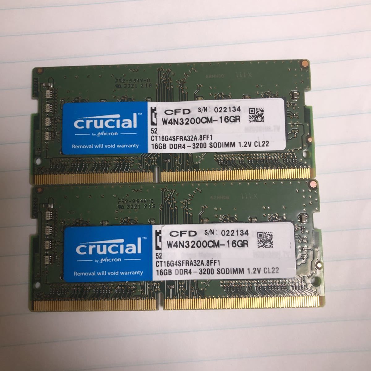 Micron PC4 3200AA 16GB×2（32GB） ノートPC SO-DIMM DDR4 Yahoo