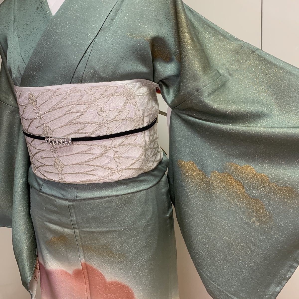 お着物 きもの お単 単衣 雲取り お仕立て上り品 6月9月 ひとえ訪問着