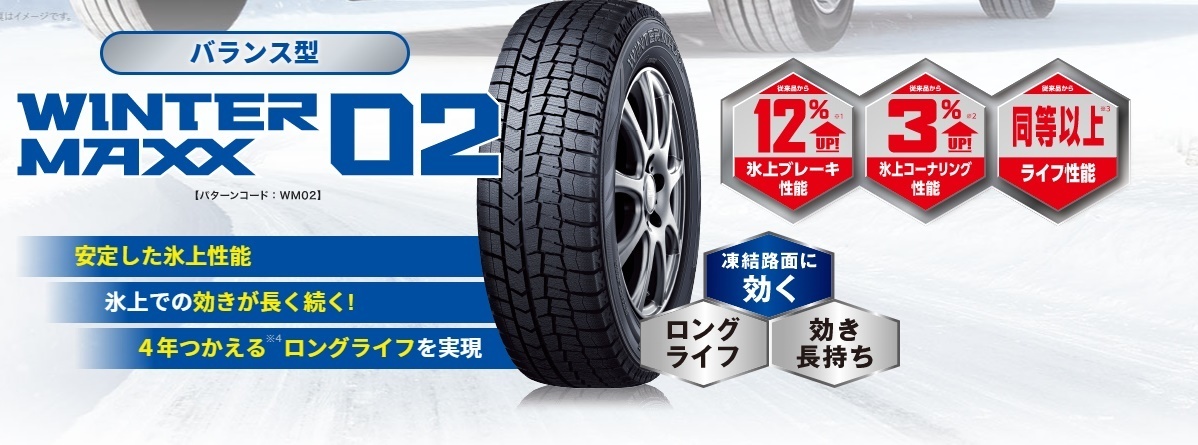 ★2023年製造品♪即決価格＆送料安い★ダンロップ ウインターマックスWM02 4本 195/55R16 4本 195/55-16 4本 日本国内向け正規品♪_●WM-02♪日本国内向け正規品・即納可●