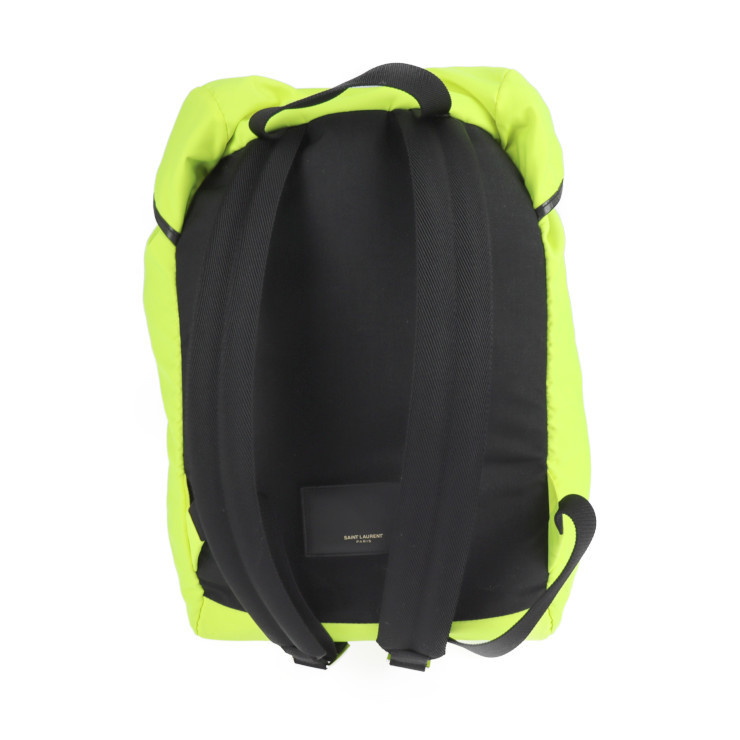  beautiful goods sun rolan Paris rucksack Day Pack 342609 nylon canvas leather neon yellow black backpack [ genuine article guarantee ]